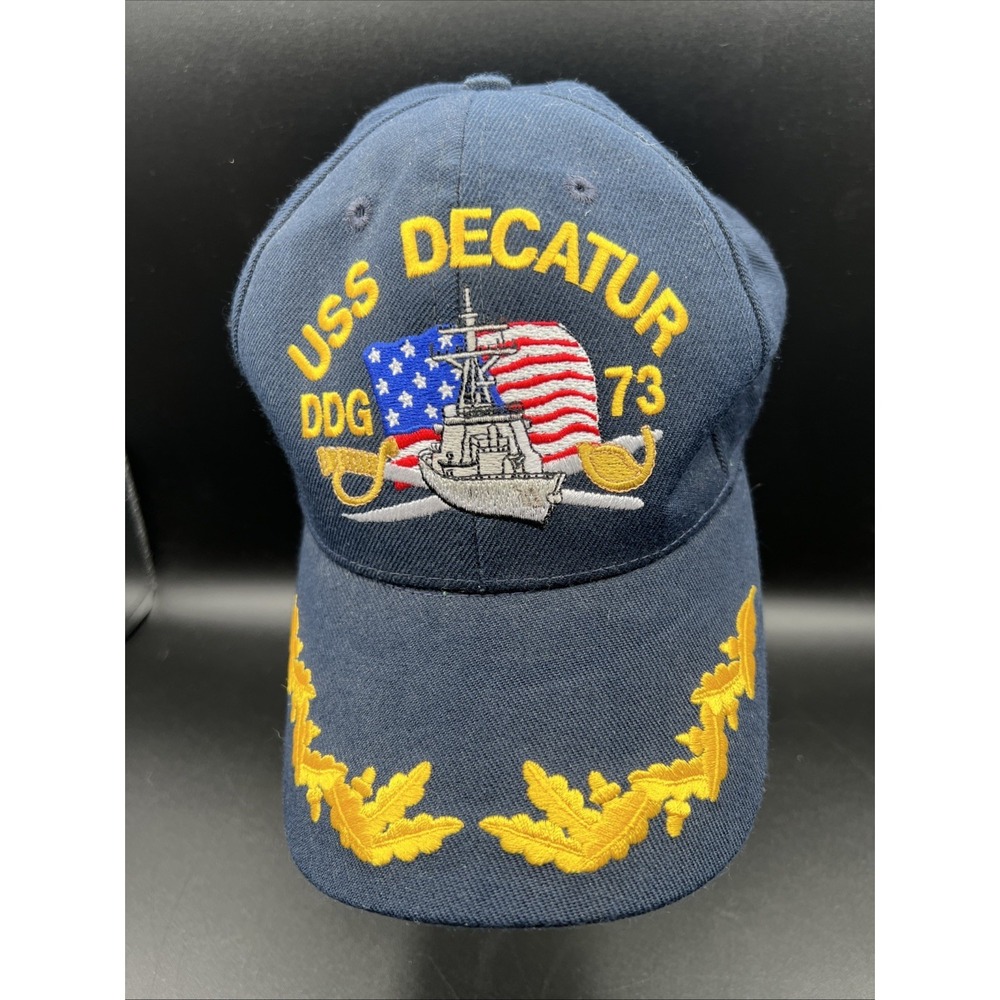 USS DECATUR DDG 73 The Corps US Navy Baseball Trucker Cap Hat One Size Dark Blue